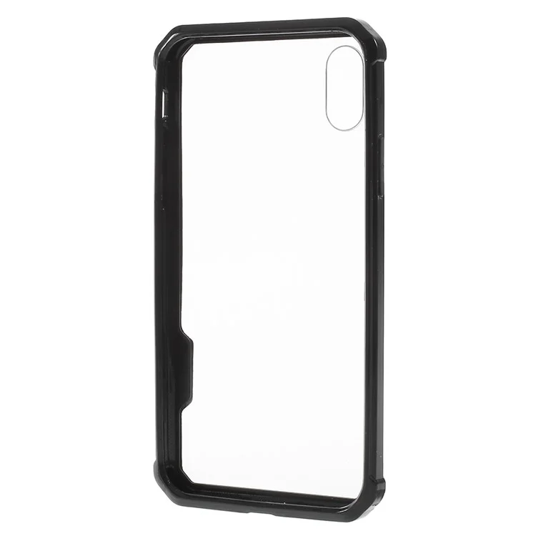 Drop-resistant Acrylic Hard Back Case for iPhone X - Black