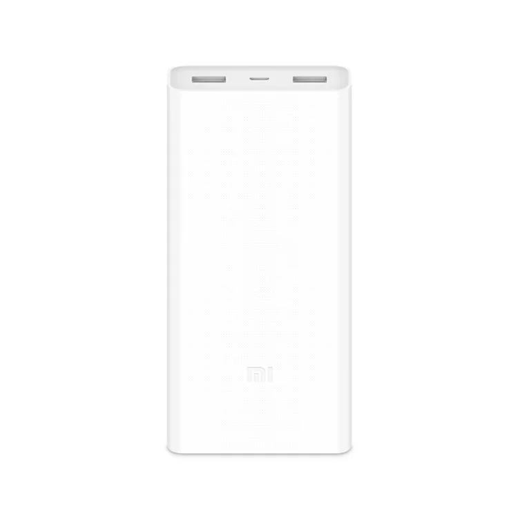 XIAOMI 2C 20000mAh Mi Quick Charge Portable Power Bank for Xiaomi, iPhone iPad Samsung HTC, Google Smartphone Tablets - White