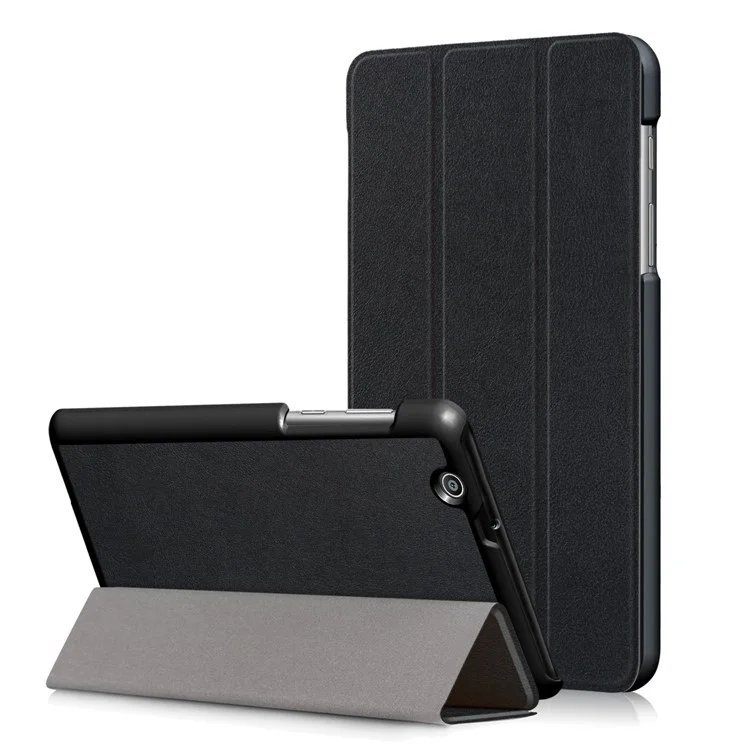For Huawei MediaPad T3 7.0 3G Version Tri-fold Stand Leather Case - Black
