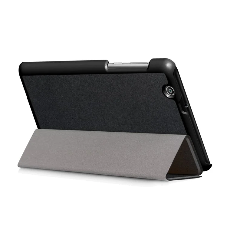 For Huawei MediaPad T3 7.0 3G Version Tri-fold Stand Leather Case - Black