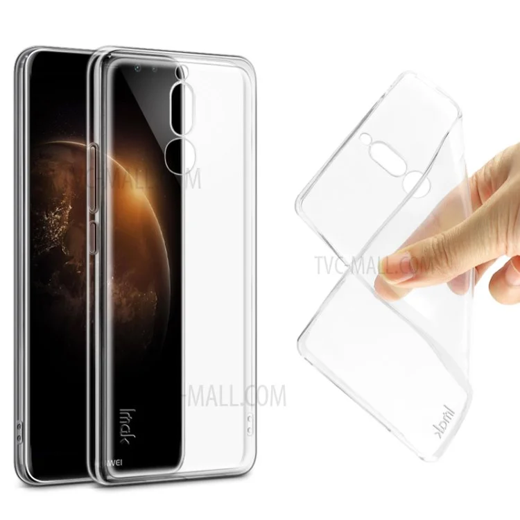 IMAK Stealth Clear TPU Case with Screen Protector Film for Huawei Mate 10 Lite / nova 2i / Maimang 6 - Transparent