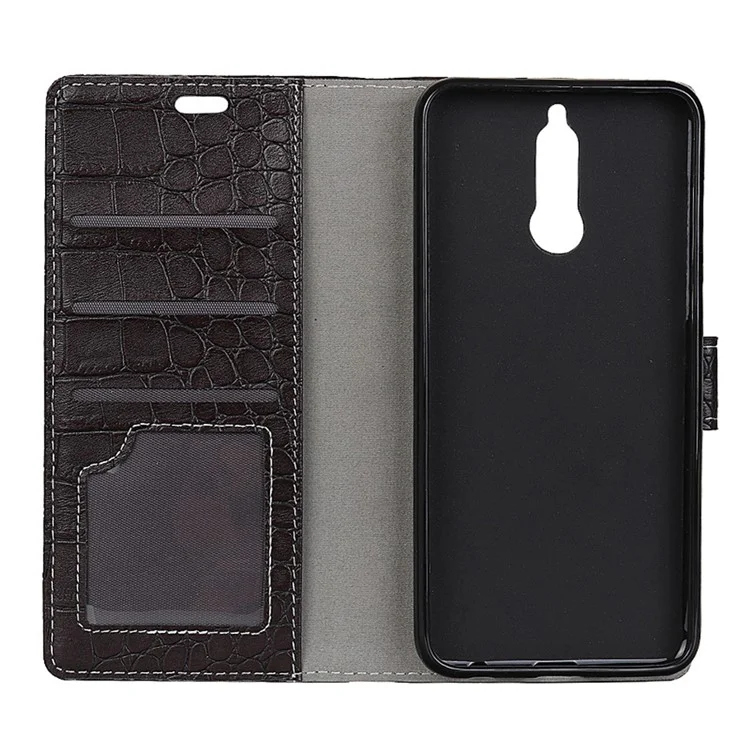 Vintage Crocodile Texture PU Leather Wallet Case for Huawei Mate 10 Lite / nova 2i / Maimang 6 - Black
