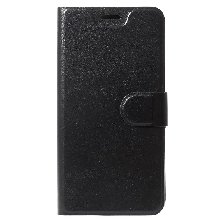 Crazy Horse PU Leather Wallet Stand Case for Huawei Mate 10 Pro - Black