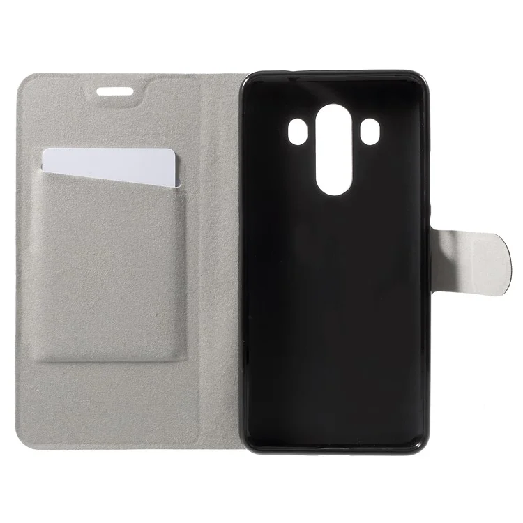Crazy Horse PU Leather Wallet Stand Case for Huawei Mate 10 Pro - Black
