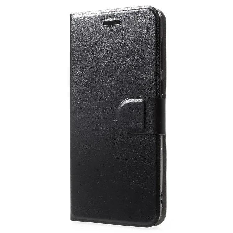 Crazy Horse PU Leather Wallet Case Cover for Huawei Honor 7X / Mate SE - Black