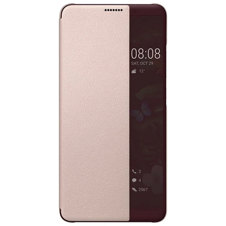 HUAWEI Side View Window Smart Leather Cover for Huawei Mate 10 Pro - Pink