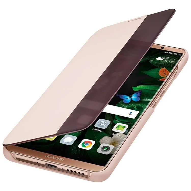 HUAWEI Side View Window Smart Leather Cover for Huawei Mate 10 Pro - Pink