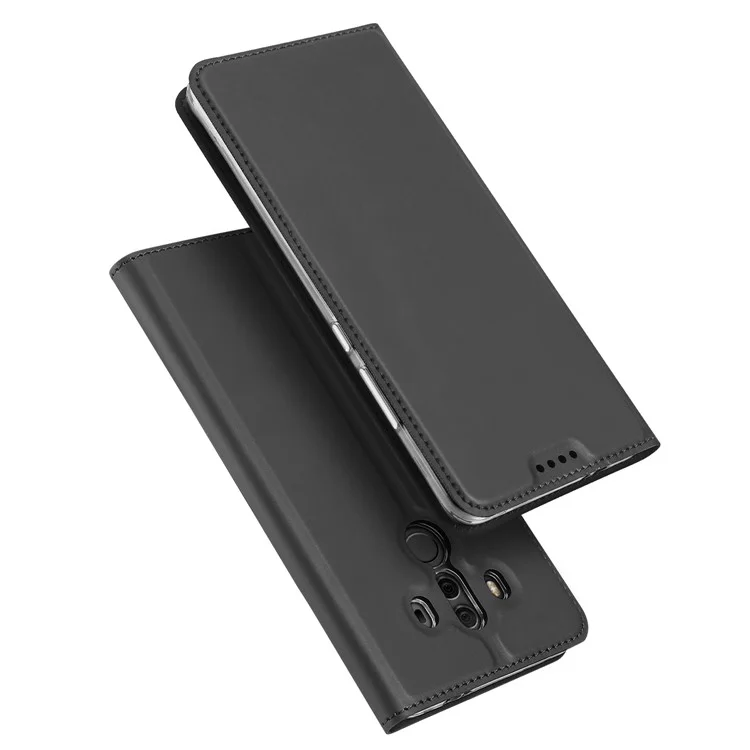 DUX DUCIS Skin Pro Series for Huawei Mate 10 Pro Auto-absorbed Card Holder Leather Stand Case - Grey