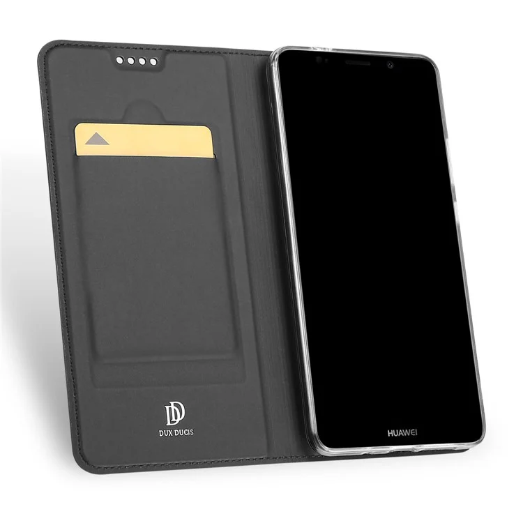 DUX DUCIS Skin Pro Series for Huawei Mate 10 Pro Auto-absorbed Card Holder Leather Stand Case - Grey
