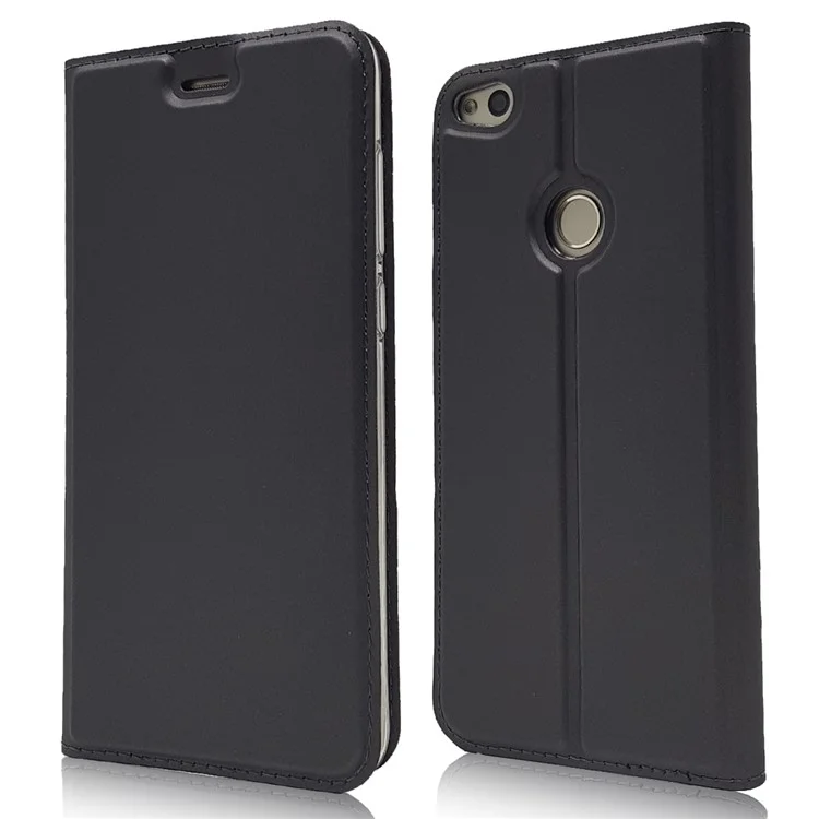 Porte-cartes Magnétique Coque En Cuir Pour Huawei P8 Lite (2017) / Honor 8 Lite - Noir