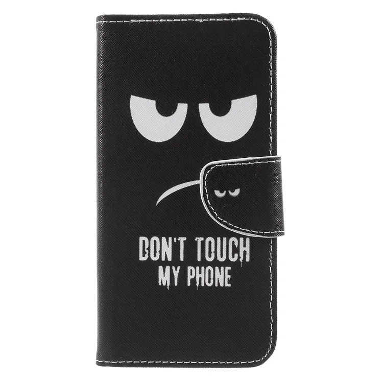 Pattern Printing Cross Texture Stand Wallet Leather Cover for Huawei Mate 10 Pro - Angry Face