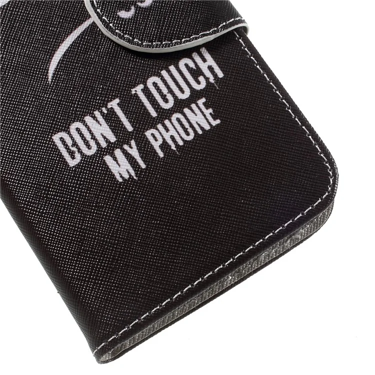 Pattern Printing Cross Texture Stand Wallet Leather Cover for Huawei Mate 10 Pro - Angry Face
