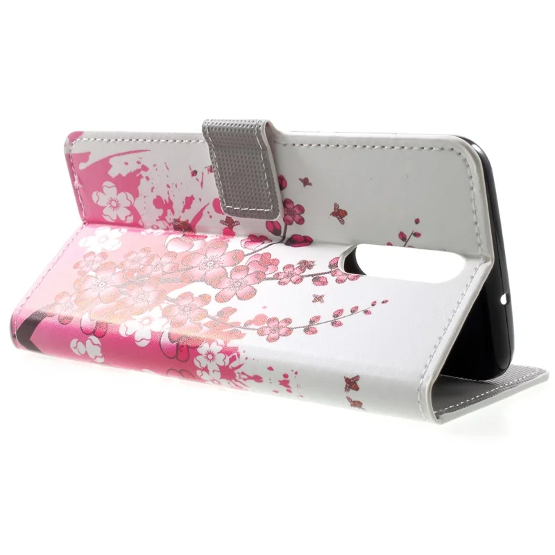 For Huawei Mate 10 Lite / nova 2i / Maimang 6 Wallet PU Leather Stand Phone Accessory Cover - Pink Flower