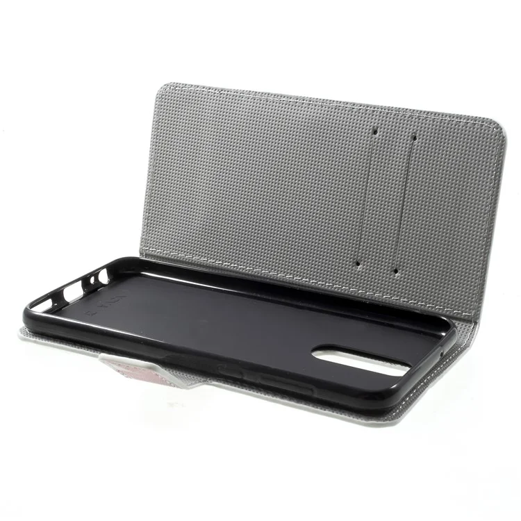 Para Huawei Mate 10 Lite / nova 2i / Maimang 6 Carteira de Couro PU Stand Capa de Proteção do Telefone - Flor de Kapok Roxa