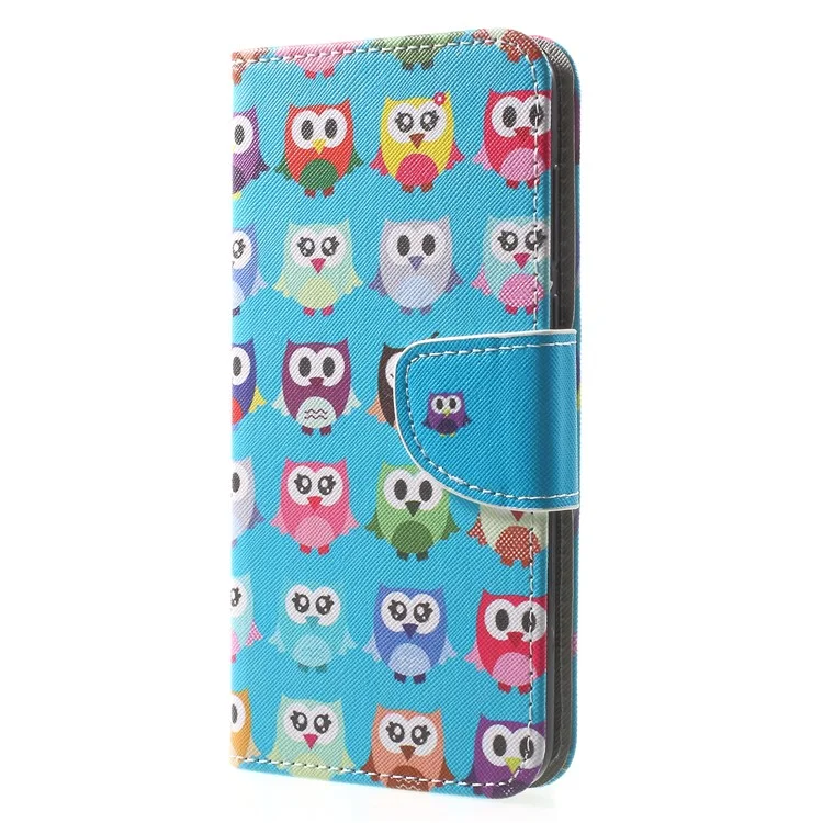 Pattern Printing Leather Stand Shell Case for Huawei Mate 10 Lite / nova 2i / Maimang 6 / Honor 9i (India) - Multiple Owls