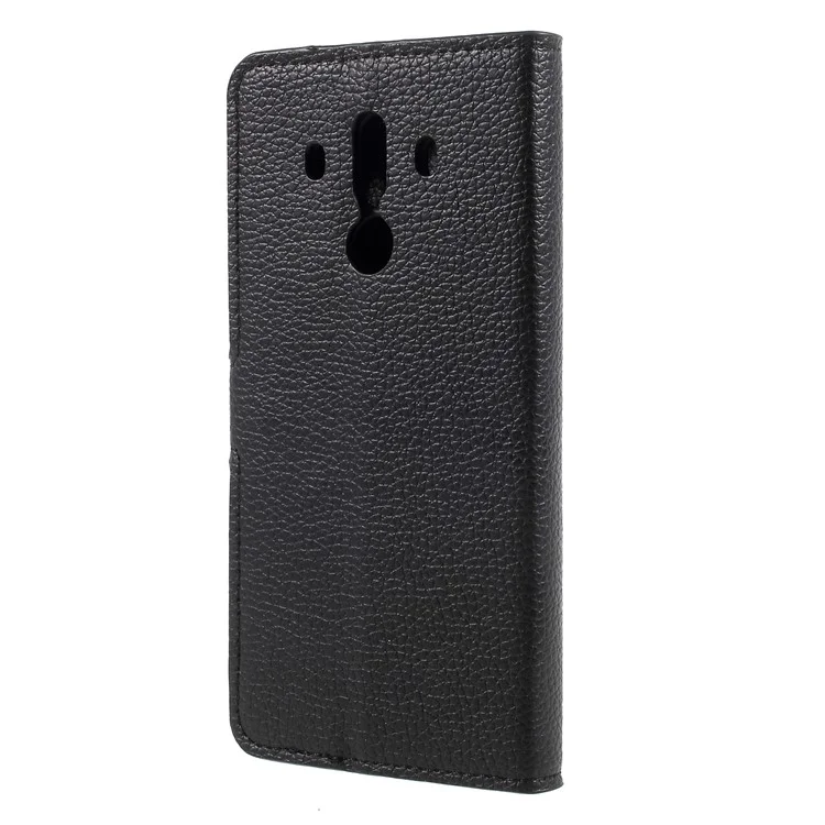 Litchi Texture Leather Wallet Stand Case Accessory for Huawei Mate 10 Pro