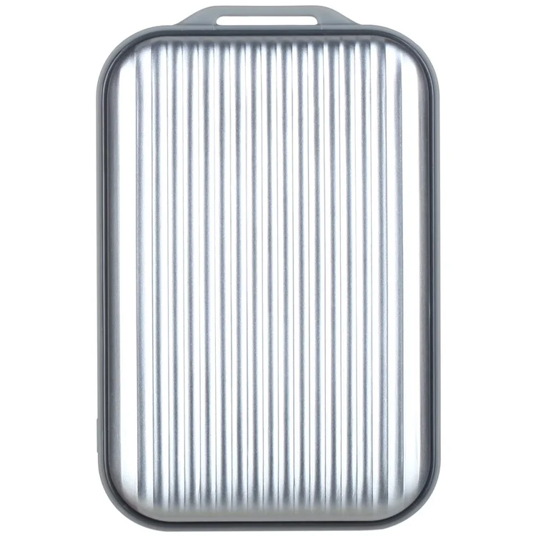 MOMAX iPower Go mini3 Traveling Case 10000mAh Dual USB Power Bank with Quick Charge 3.0 - Silver Color
