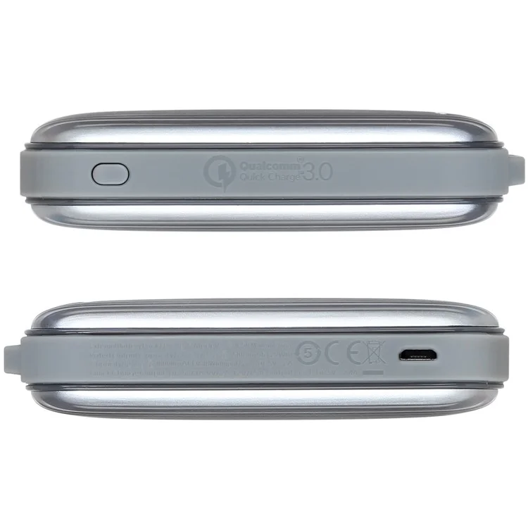 MOMAX iPower Go mini3 Traveling Case 10000mAh Dual USB Power Bank with Quick Charge 3.0 - Silver Color