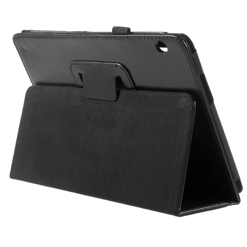 Foldable Stand PU Leather Card Slot Protective Cover for Huawei MediaPad T3 10 inch - Black