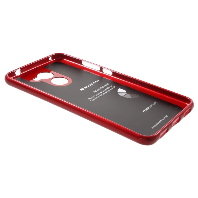 MERCURY GOOSPERY Flash Powder TPU Case for Huawei Y7 Prime / Enjoy 7 Plus - Red