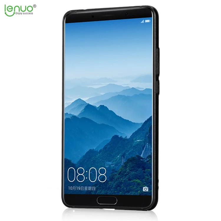 LENUO Leshield Series Silky Touch Rubber Coating PC Ultra-thin Mobile Phone Casing for Huawei Mate 10 - Black