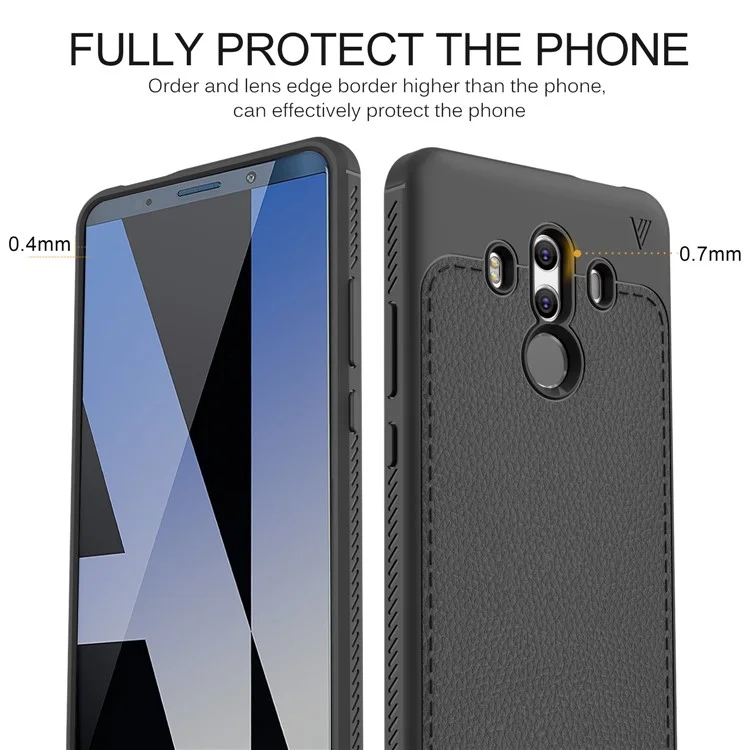 LENUO Gentlemen Series Soft TPU Phone Case for Huawei Mate 10 Pro - Black