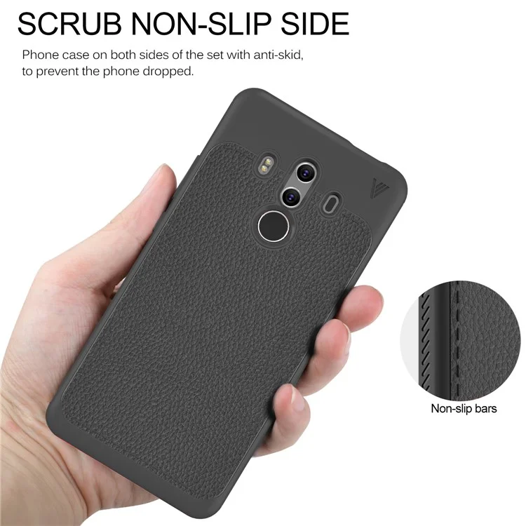 LENUO Gentlemen Series Soft TPU Phone Case for Huawei Mate 10 Pro - Black