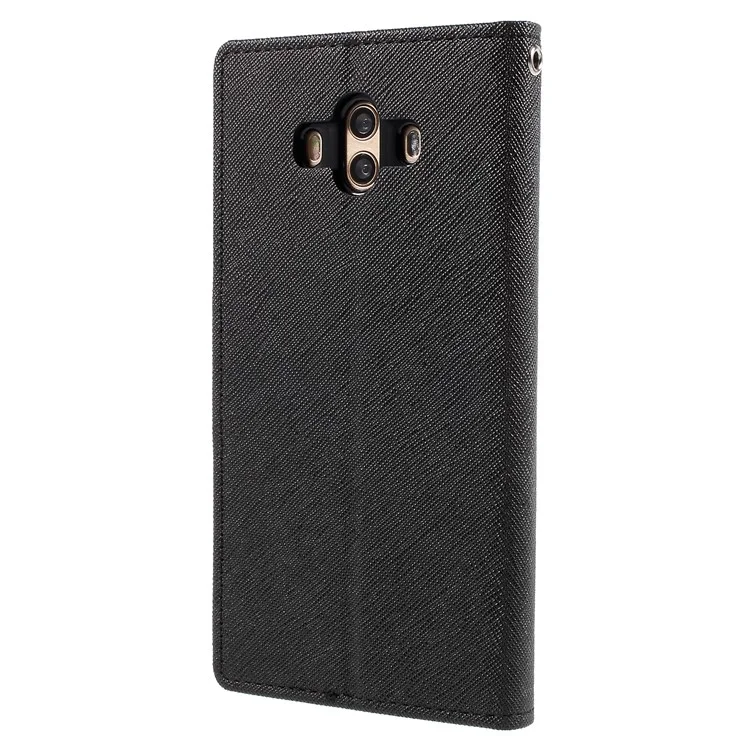 MERCURY GOOSPERY Fancy Diary Leather Folio Flip Shell for Huawei Mate 10 - Black