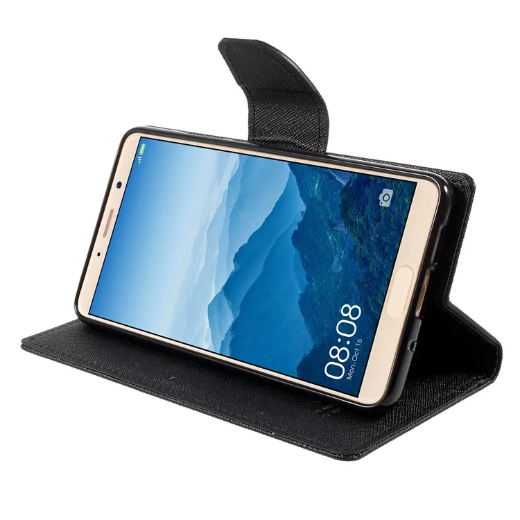 MERCURY GOOSPERY Fancy Diary Leather Folio Flip Shell for Huawei Mate 10 - Black