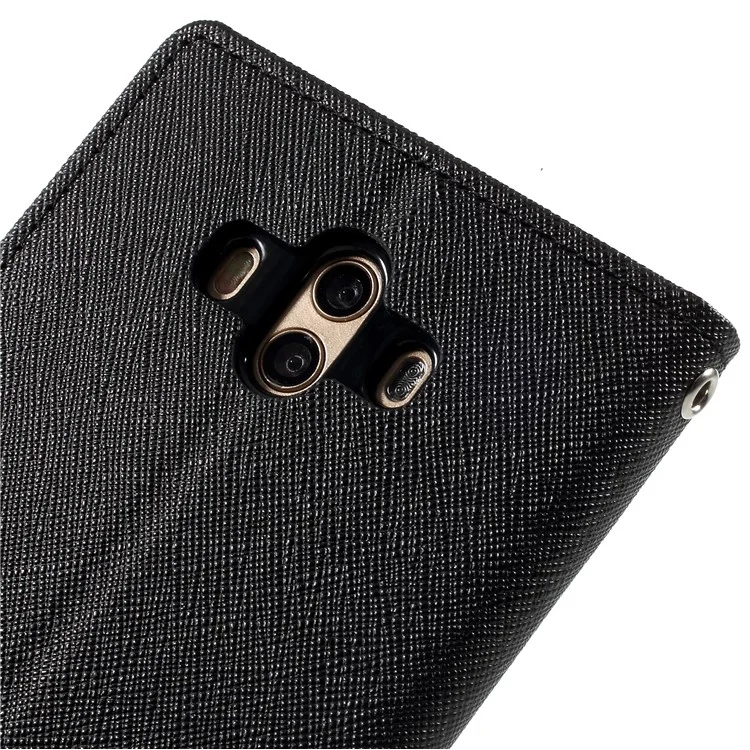 MERCURY GOOSPERY Fancy Diary Leather Folio Flip Shell for Huawei Mate 10 - Black