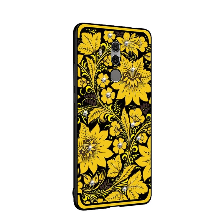 10Pcs/Set NXE Diamonds Decor Autumn Pattern TPU Back Cover for Huawei Mate 10 Pro - Style A
