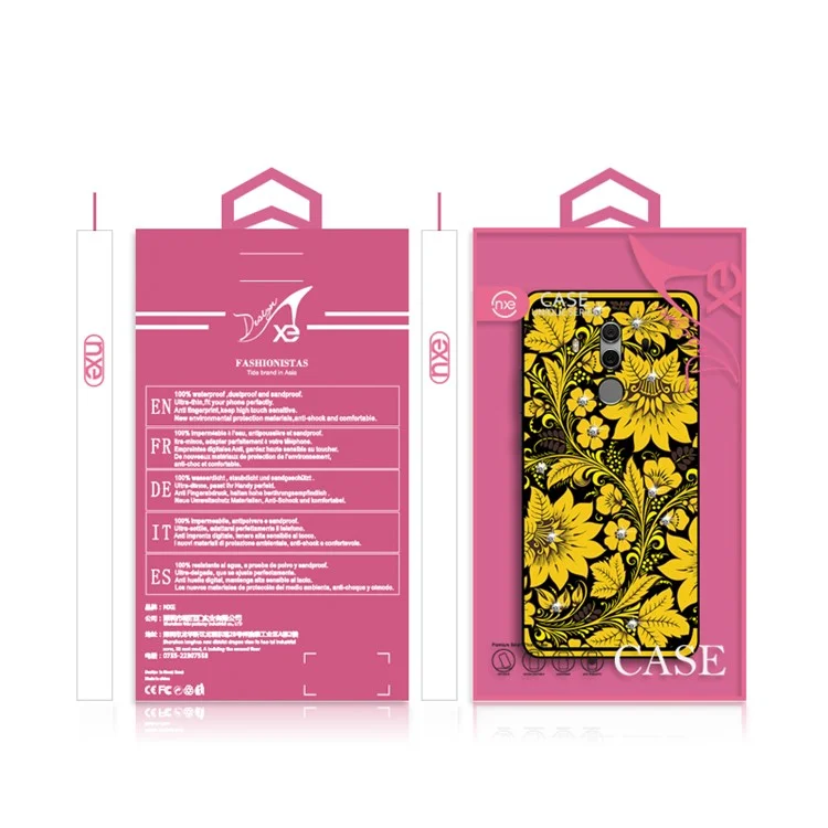 10Pcs/Set NXE Diamonds Decor Autumn Pattern TPU Back Cover for Huawei Mate 10 Pro - Style A