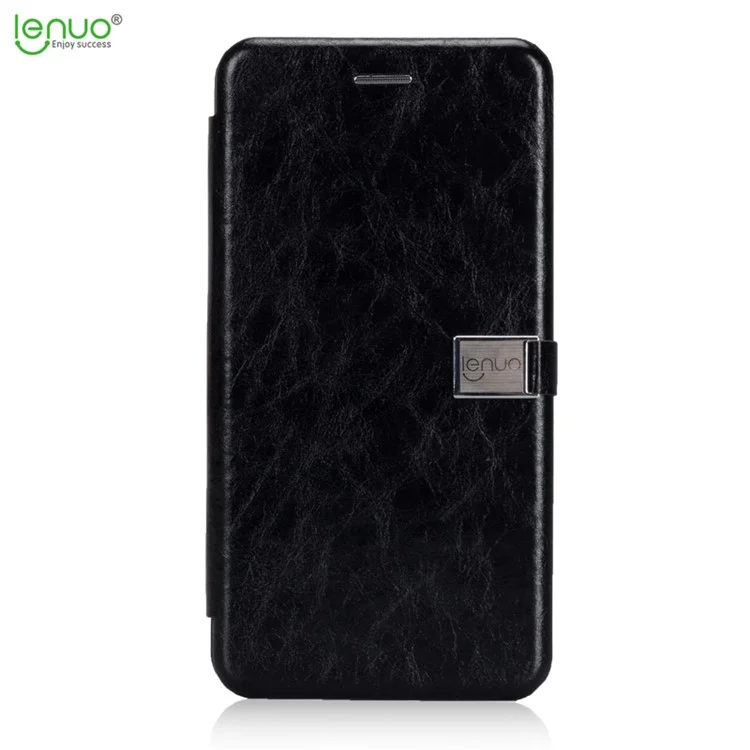 LENUO Crazy Horse PU Leather Card Holder Mobile Cover for Huawei Mate 10 Lite / nova 2i / Maimang 6 - Black
