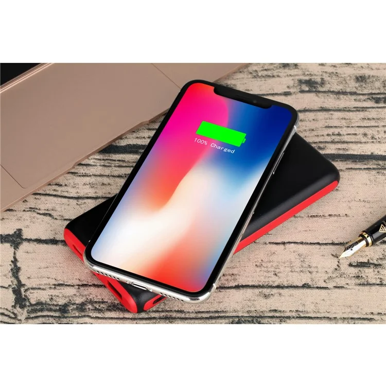 MOMAX QPower 2 Qi Wireless Charging Pad + Power Bank 10000mAh for iPhone X/8/8 Plus etc. - Black