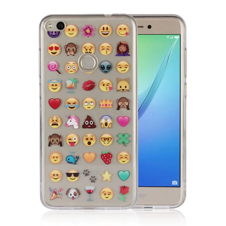 Emoji Pattern TPU Soft Case for Huawei P8 Lite (2017) / Honor 8 Lite