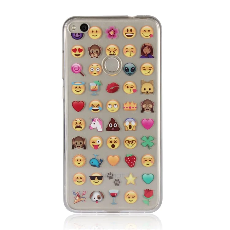 Emoji Pattern TPU Soft Case for Huawei P8 Lite (2017) / Honor 8 Lite