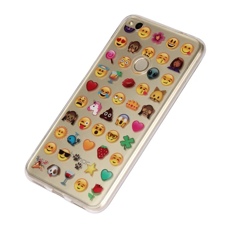 Emoji Pattern TPU Soft Case for Huawei P8 Lite (2017) / Honor 8 Lite