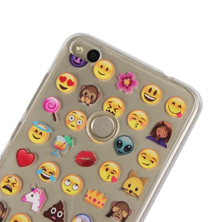 Emoji Pattern TPU Soft Case for Huawei P8 Lite (2017) / Honor 8 Lite