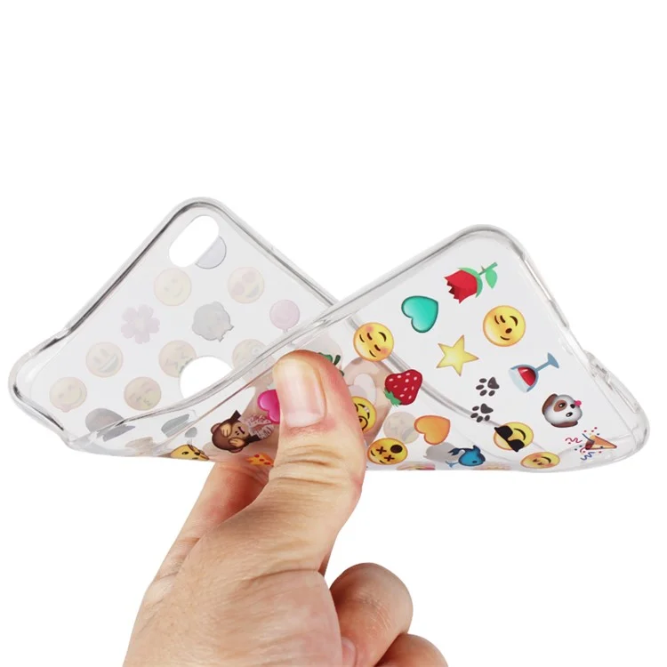 Emoji Pattern TPU Soft Case for Huawei P8 Lite (2017) / Honor 8 Lite