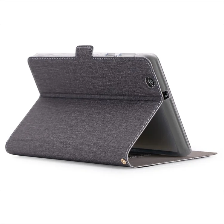PU Leather Card Slots Magnetic Stand Cover with Strap for Huawei MediaPad T3 7.0 (3G) - Grey