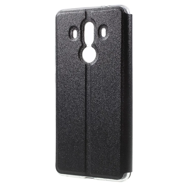 Slide to Answer View Window Flip Leather Case for Huawei Mate 10 Pro - Black