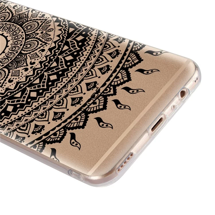 Mandala Flower TPU + PC Combo Back Case for Huawei Honor 8 Pro / Honor V9 - Black