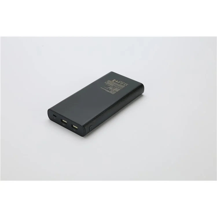 PISEN LCD Power Station II 20000mAh 1A/2A Dual USB Power Bank External Battery for iPhone iPad Samsung Etc. - Black