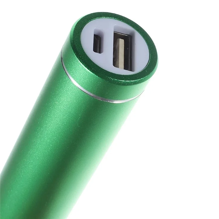 Metal Cylinder DIY Power Bank Housing and Micro USB Cable (A1-2) - Green
