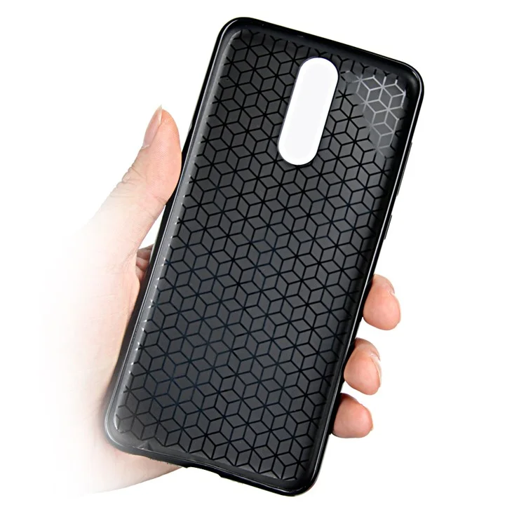 ANGIBABE Slim Litchi Grain Soft TPU Back Casing Cover for Huawei Mate 10 Lite / nova 2i / Maimang 6 / Honor 9i (India) - Black