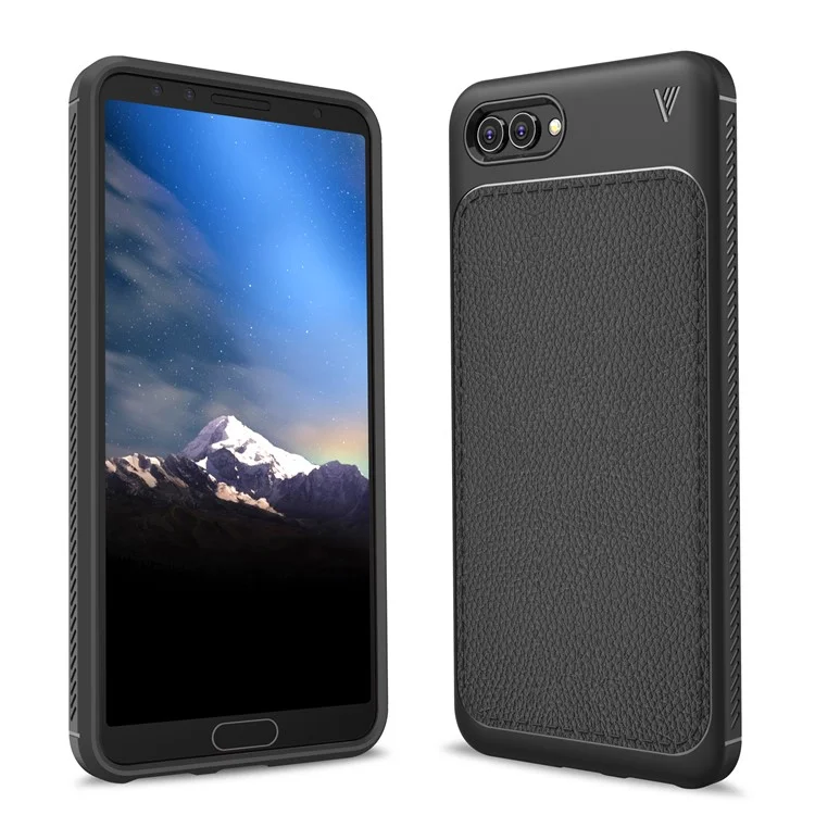 IVSO Gentry Series Litchi Texture Leather Coated TPU Case for Huawei nova 2s - Black