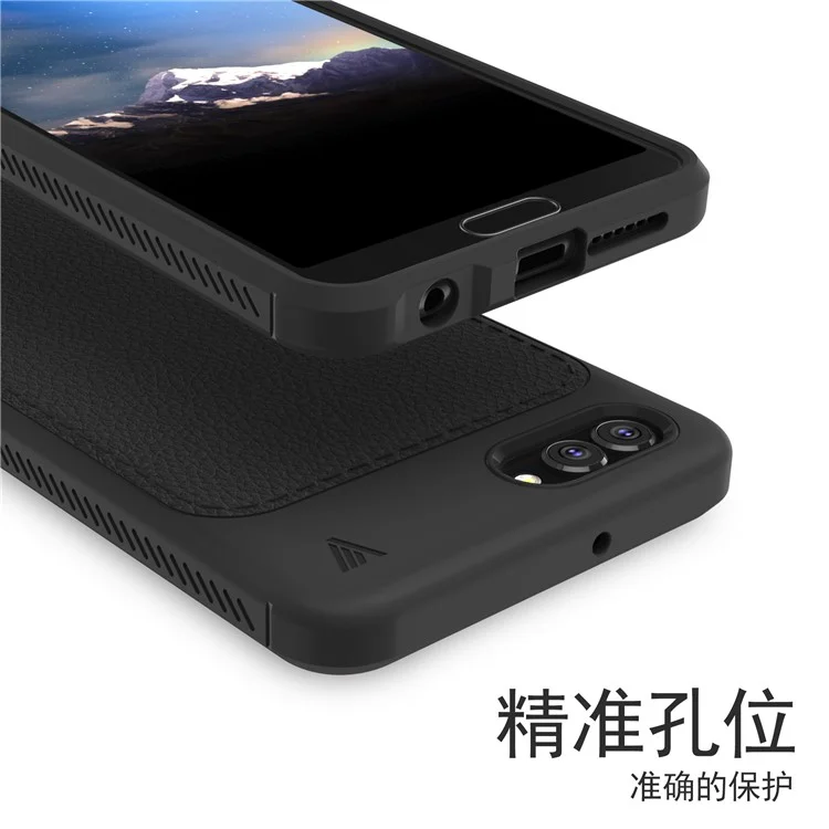 IVSO Gentry Series Litchi Texture Leather Coated TPU Case for Huawei nova 2s - Black