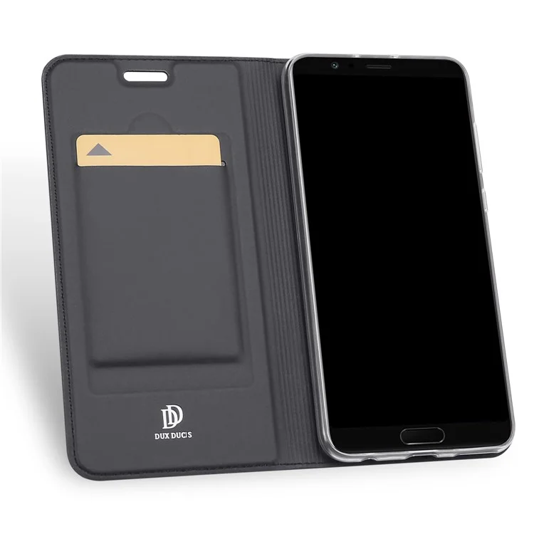 DUX DUCIS Skin Pro Series for Huawei Honor V10/View 10 Business Leather Phone Case with Card Slot - Black