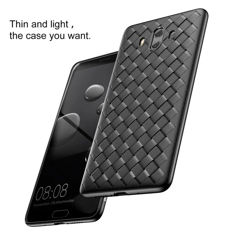 BASEUS BV Woven Texture Soft TPU Back Case for Huawei Mate 10 - Black