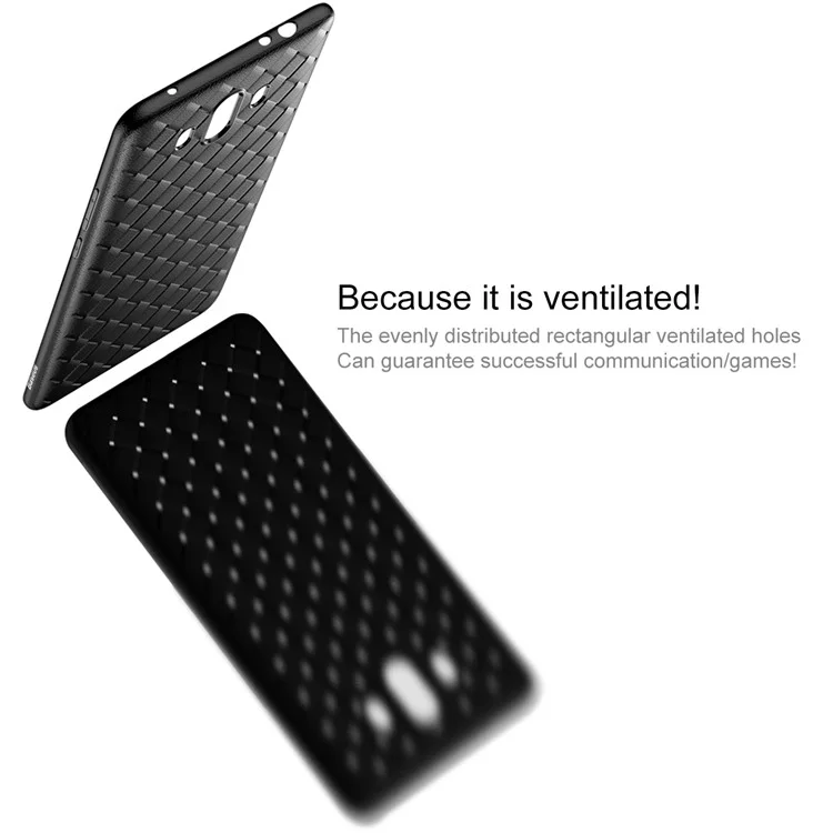 BASEUS BV Woven Texture Soft TPU Back Case for Huawei Mate 10 - Black